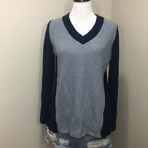 Philosophy Open Back Color block  Knit Sweater